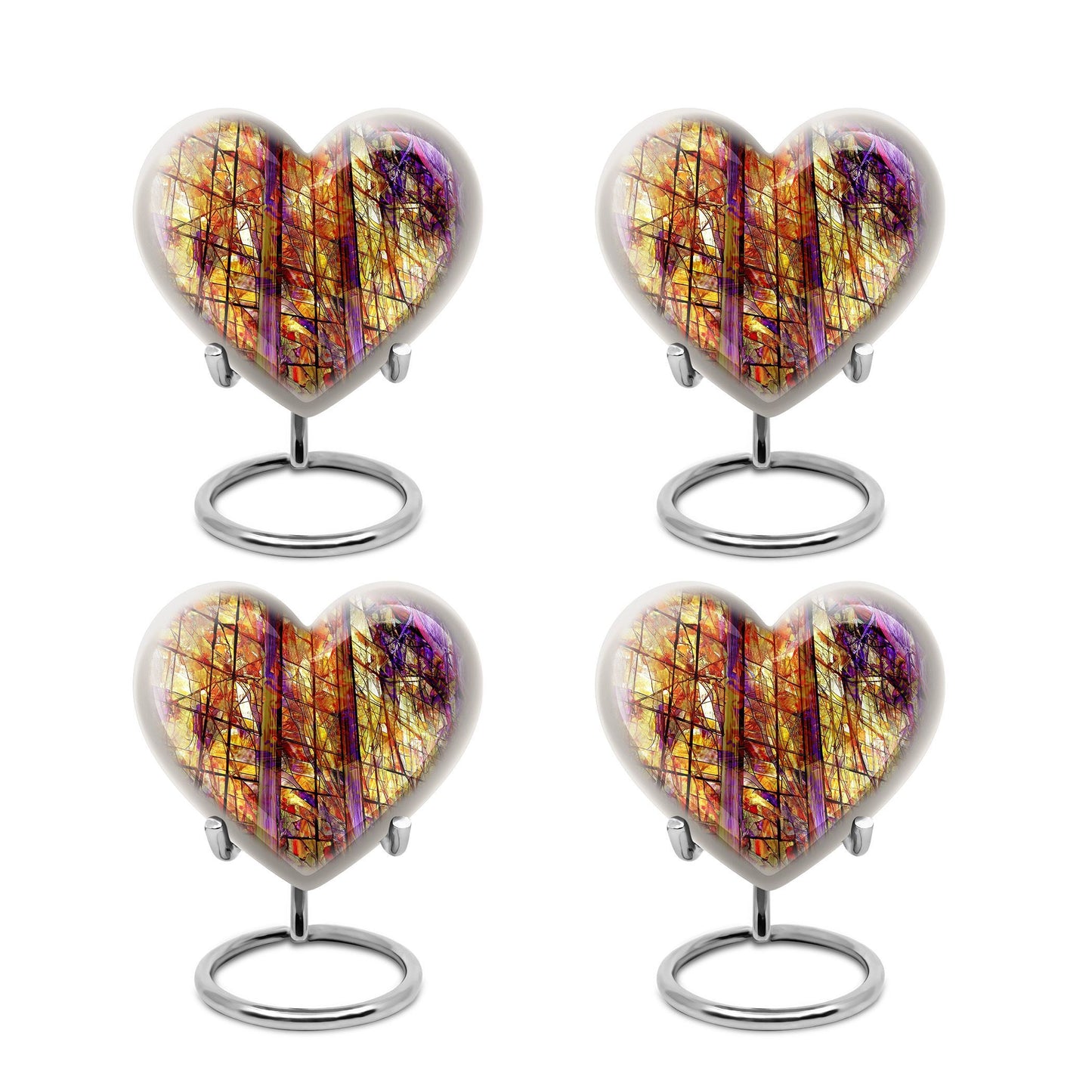 stained glass Heart Urn for humans.