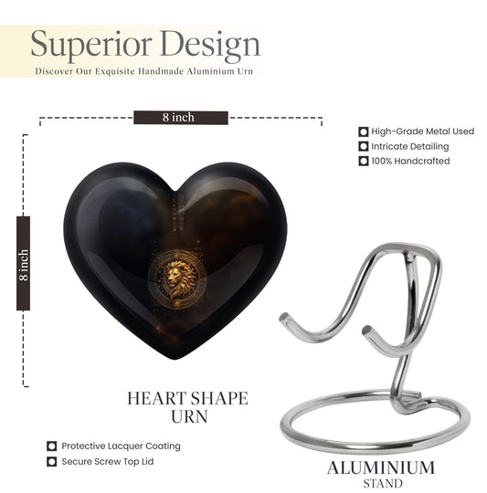 heart-shaped Zodiac urn
