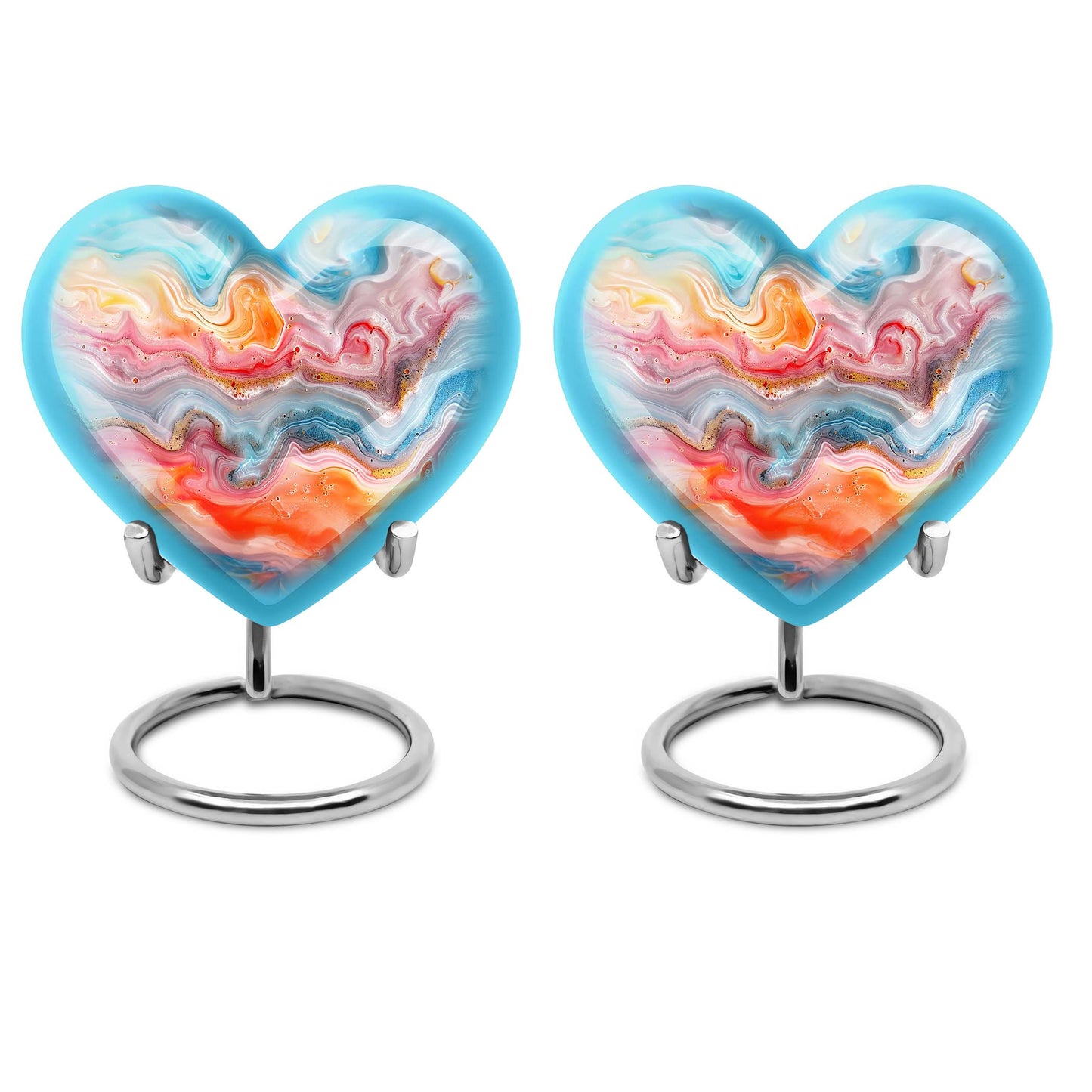 Vibrant Swirl Heart Urn for ashes