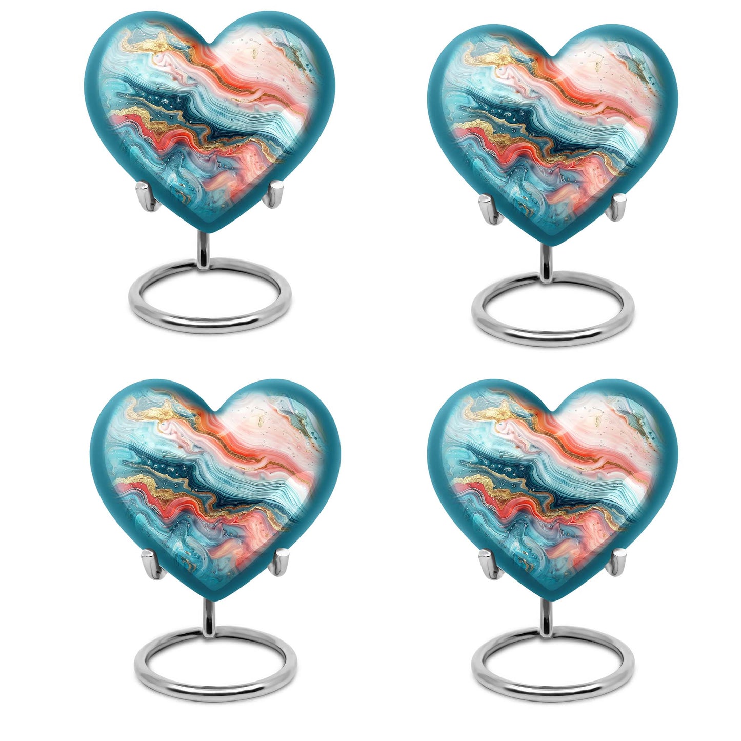 Abstract 10-inch heart urn