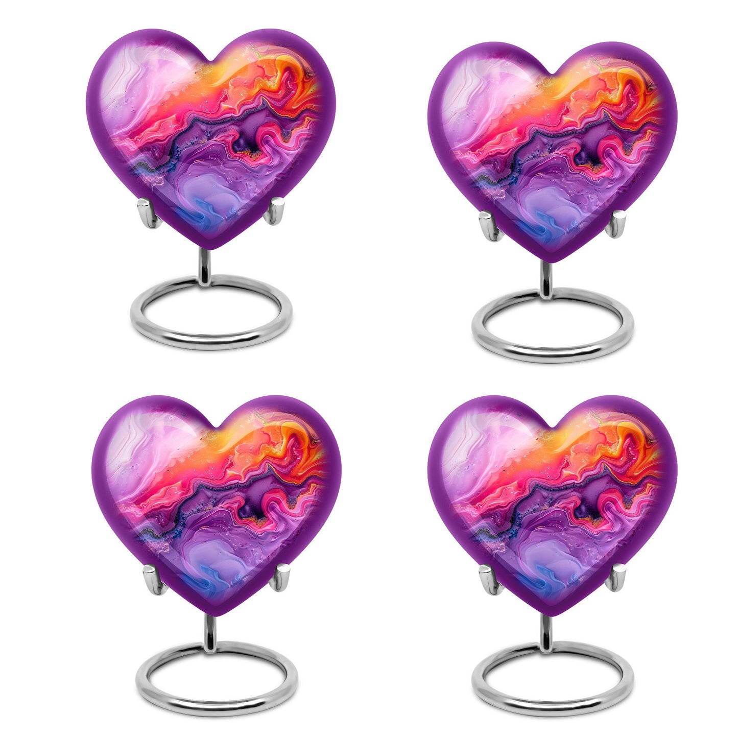 Abstract heart design large urn for ashes