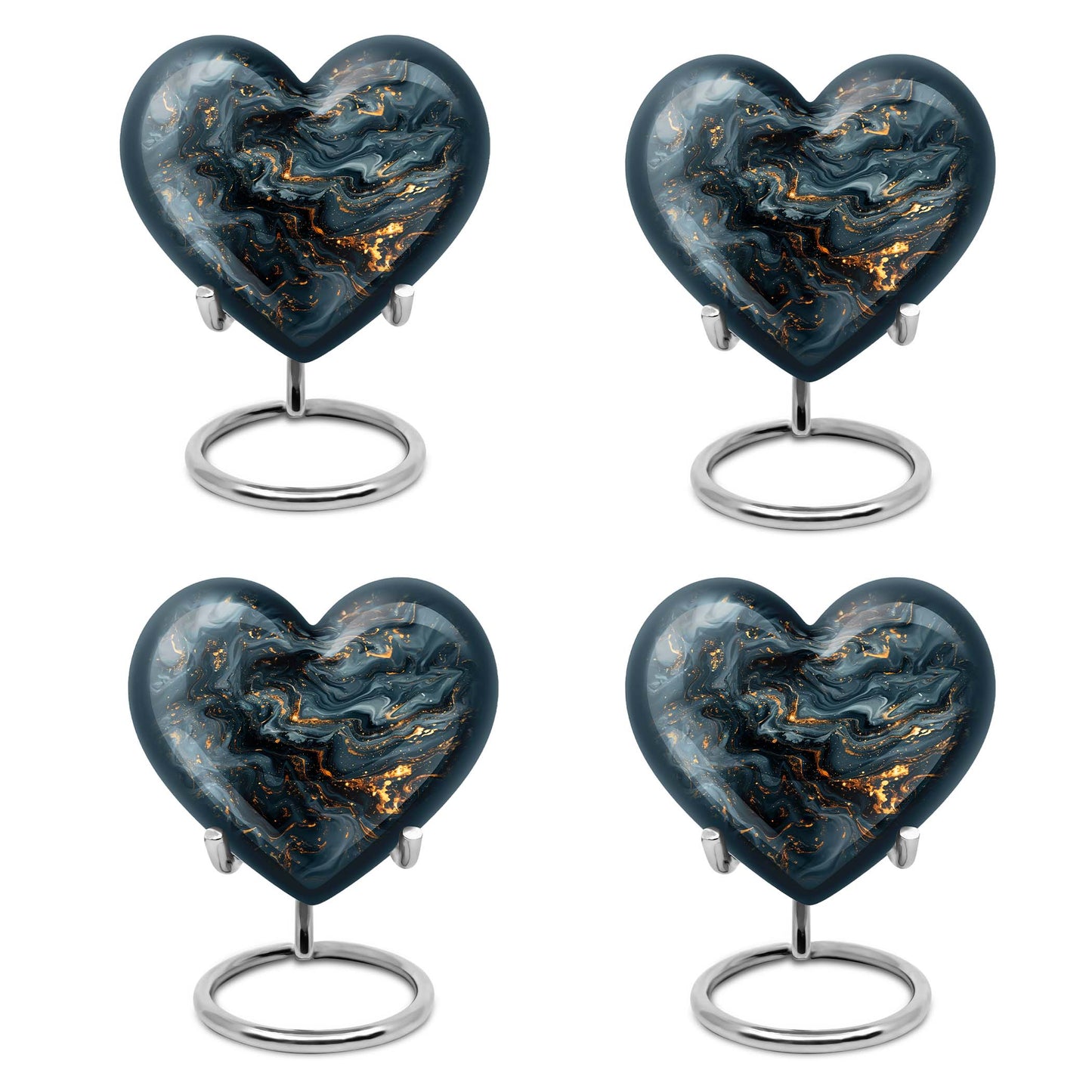 vibrant swirl heart urn for dad's cremation