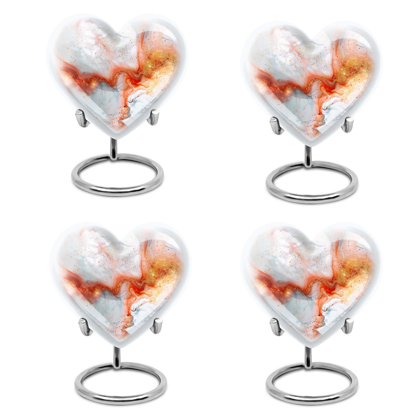Vibrant Swirl Heart Urn
