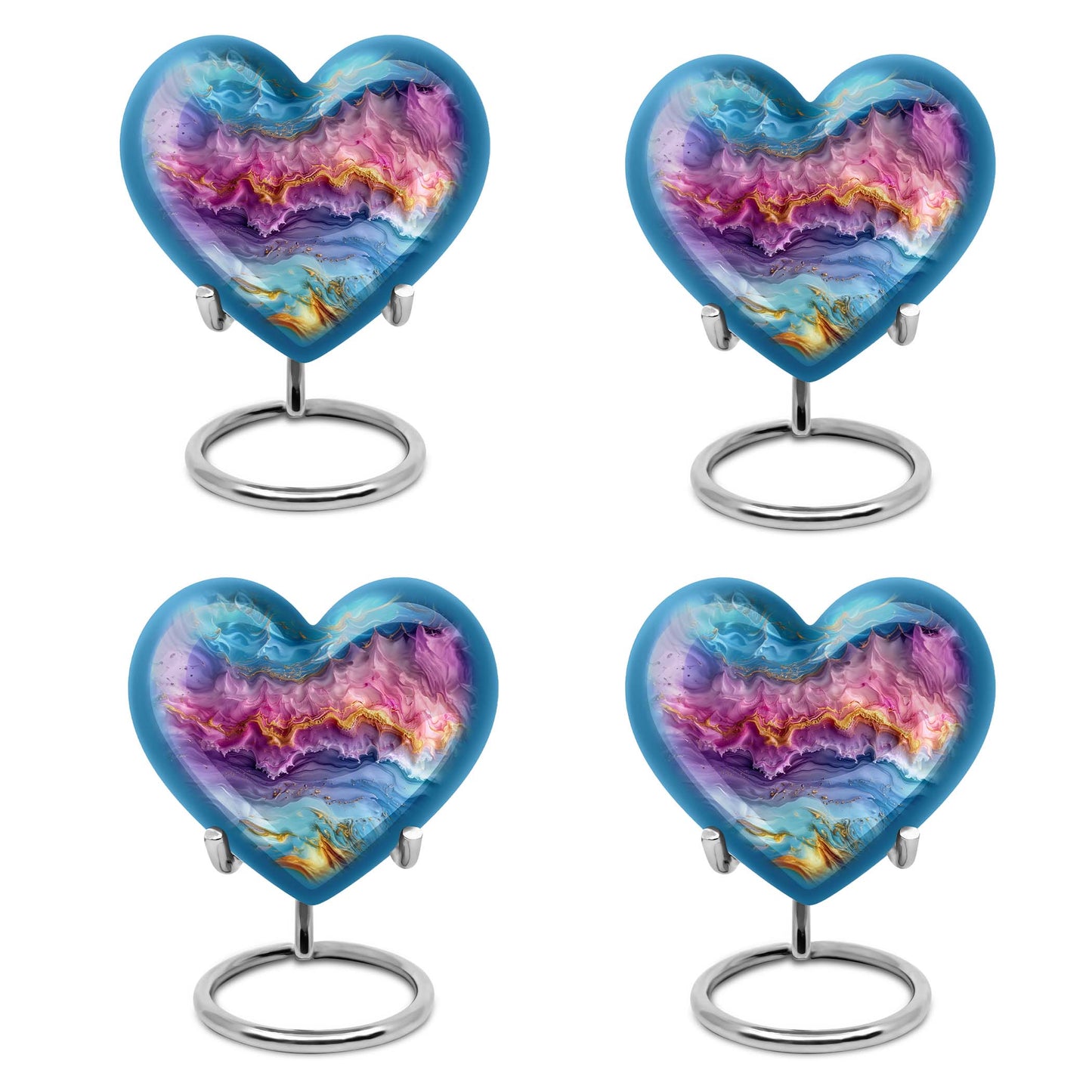 Vibrant Swirl Heart Urn for mom