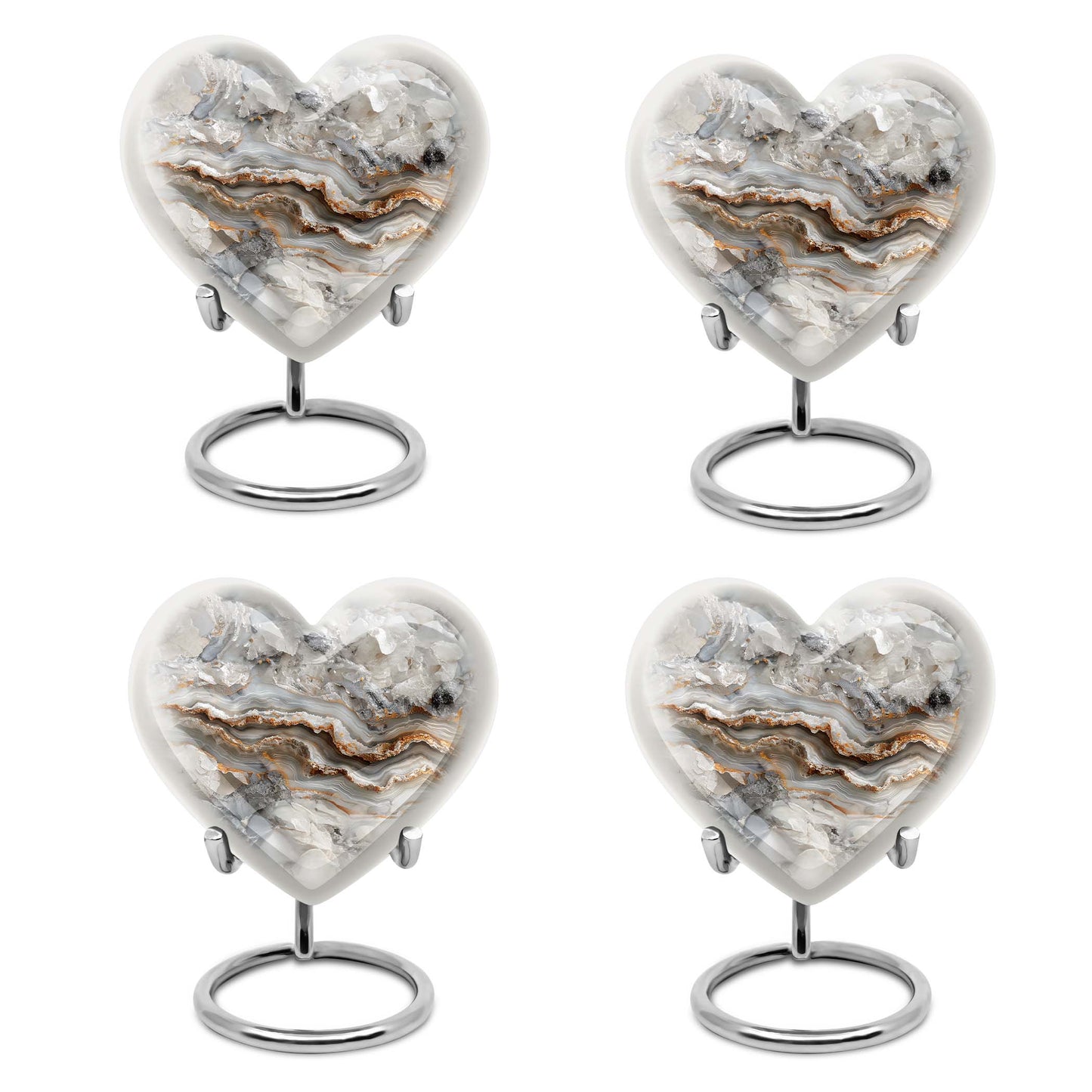 Vibrant Swirl Heart Urn for human ashes