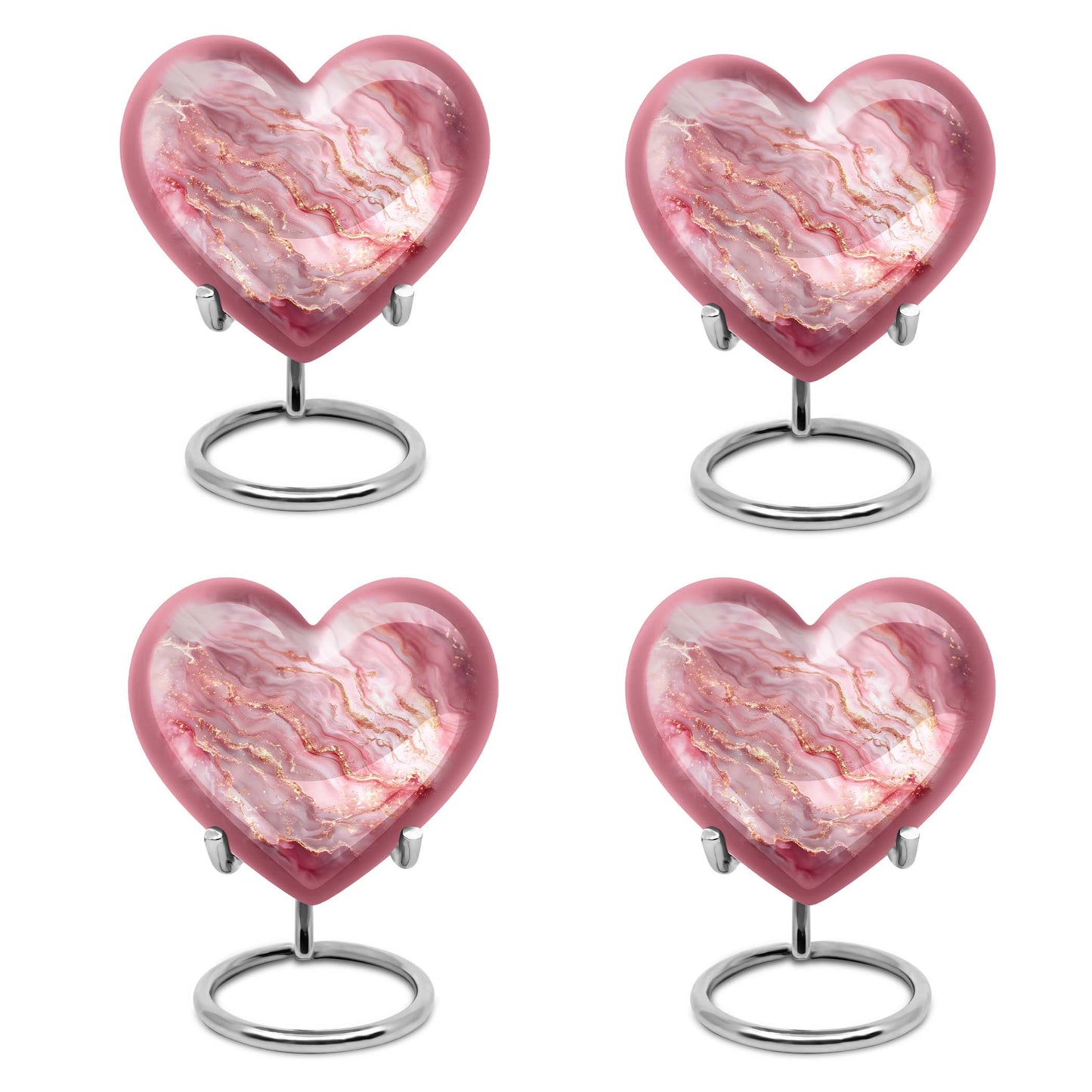 Abstract Heart-themed cremation urn for women