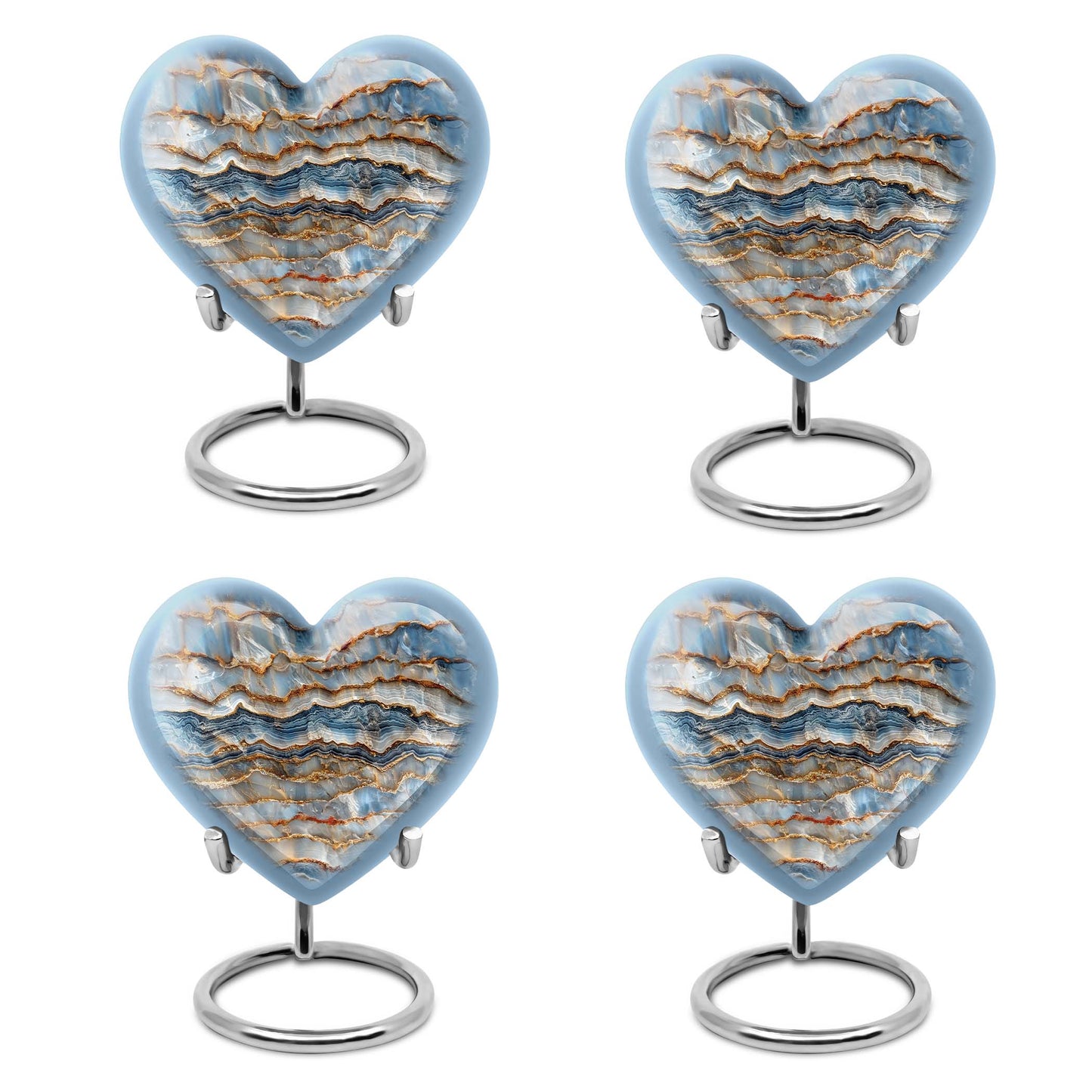 Colourful Swirl Heart Urn