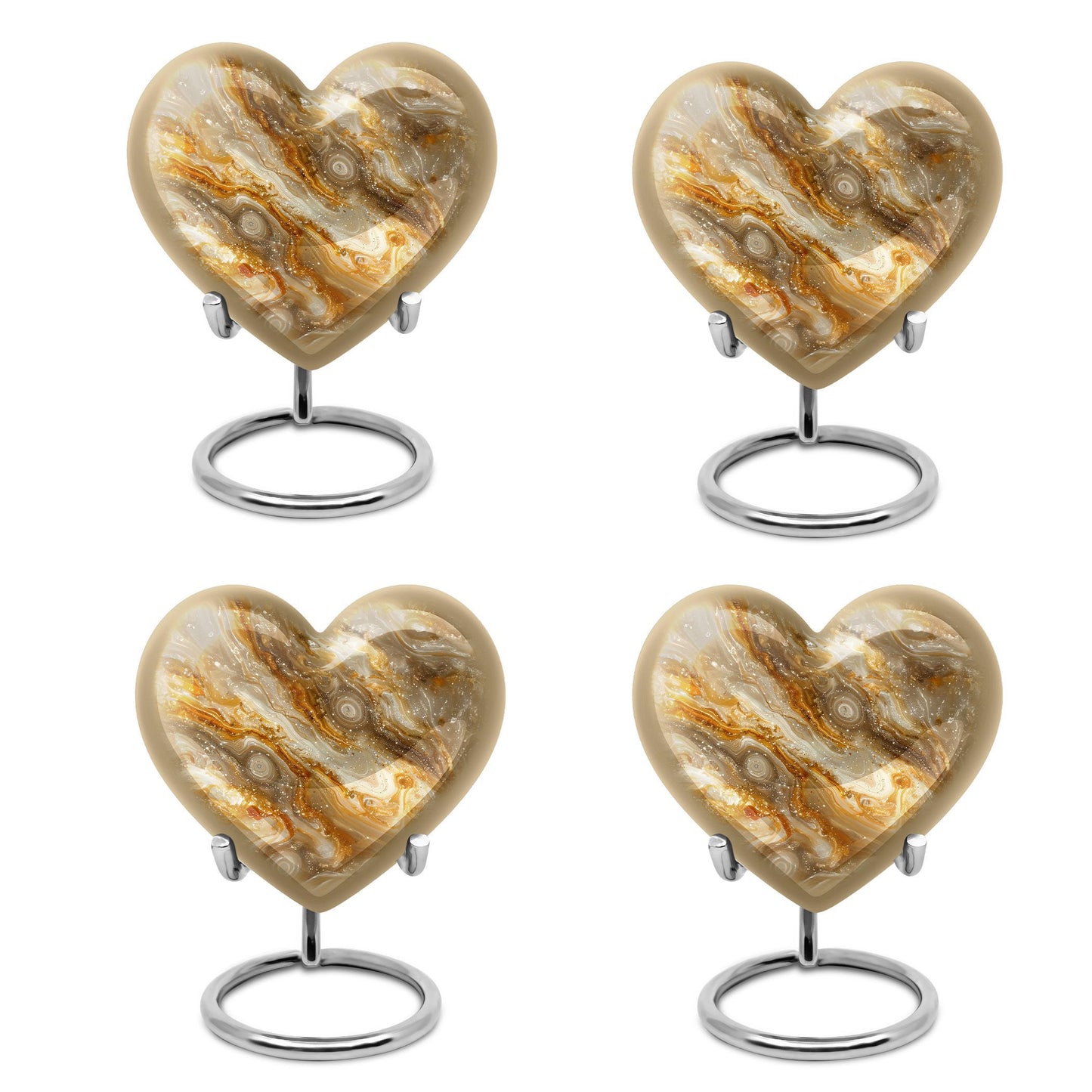 Colourful Swirl Heart Urn