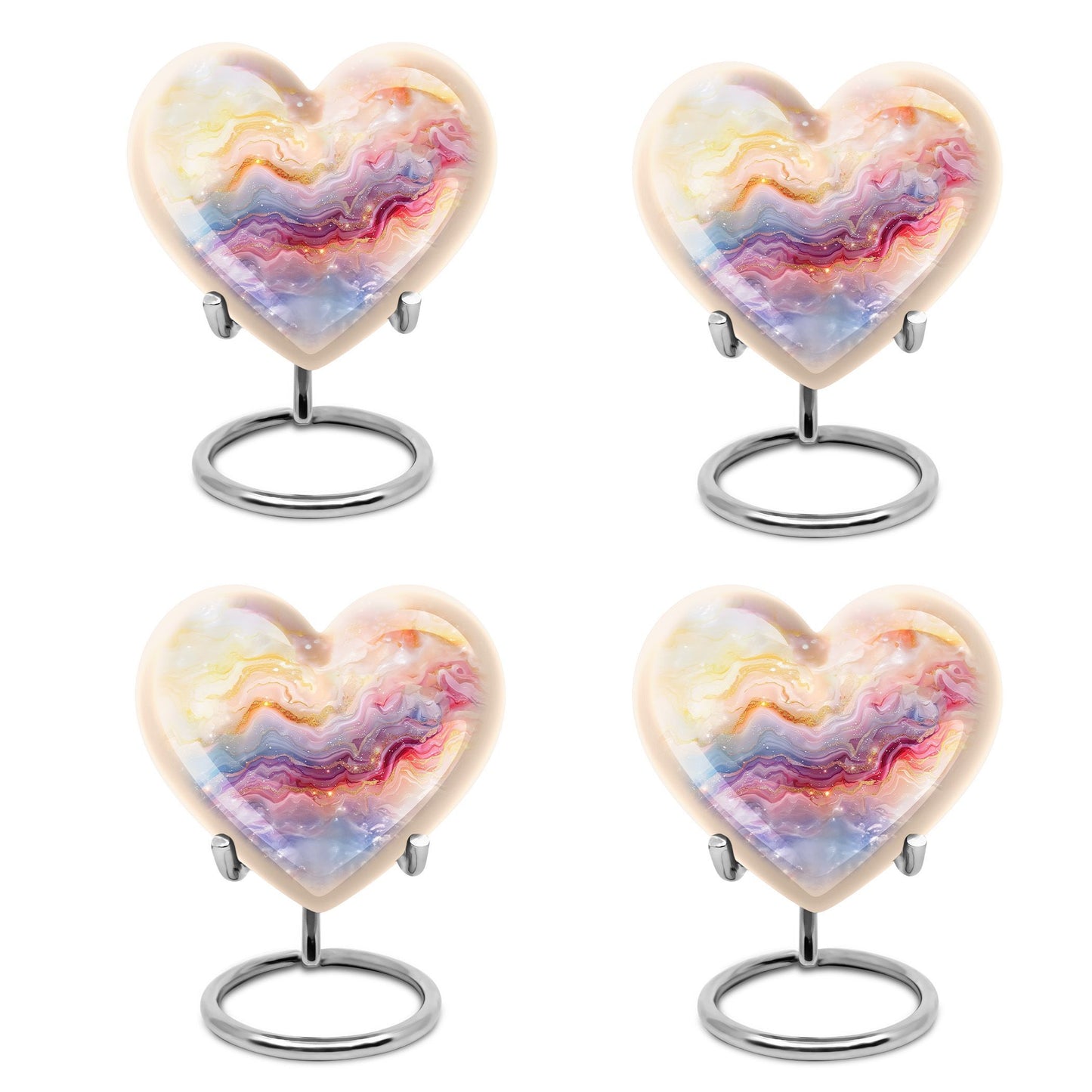 Colourful Swirl Heart Urn