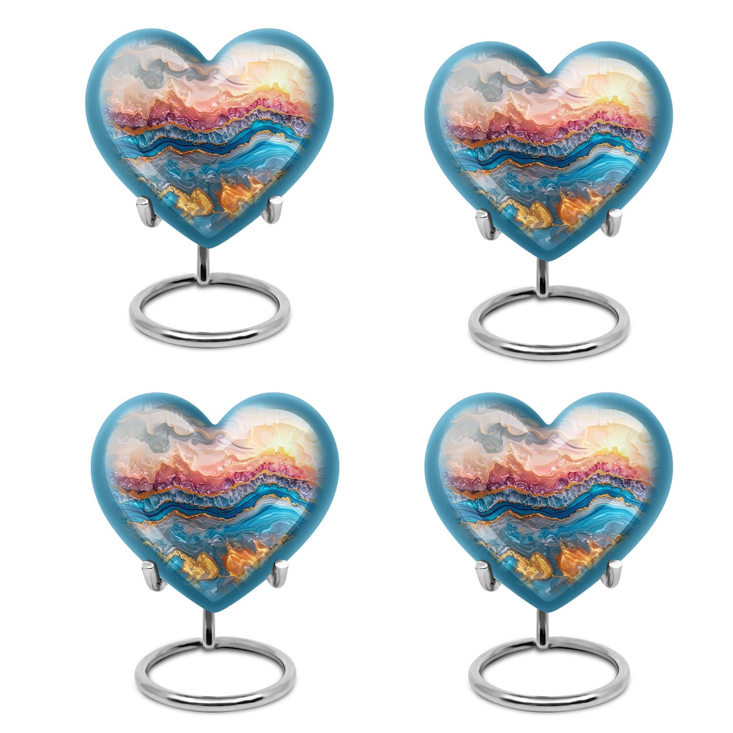 Abstract Heart Urn, memorial urn for men