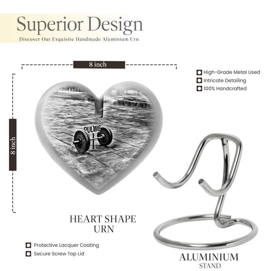 10-inch Abstract Heart Design Dumbles Urn for ashes,