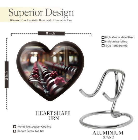 heart-shaped Dumbles urn