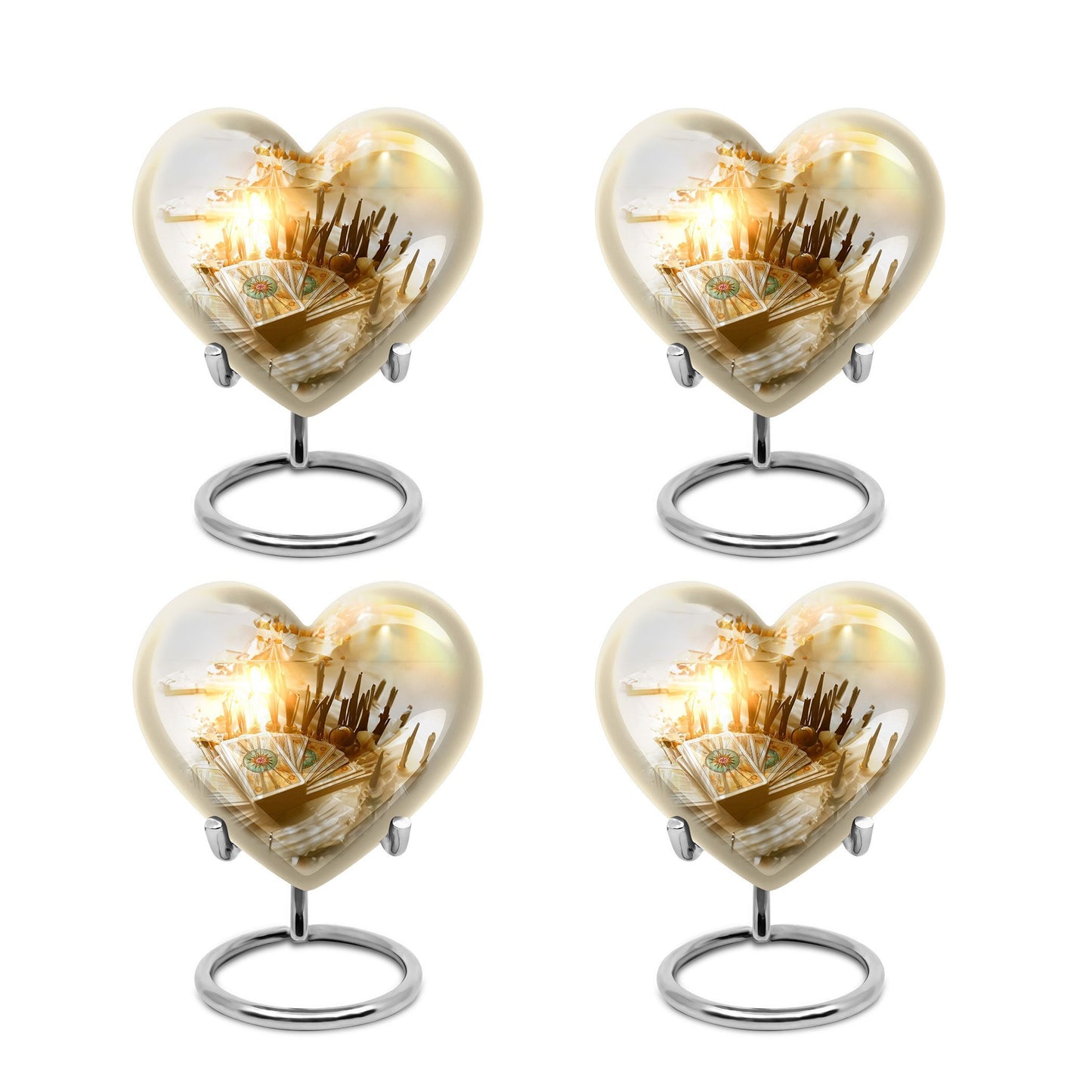 10-inch Tarot Urn, abstract heart-design funeral urn