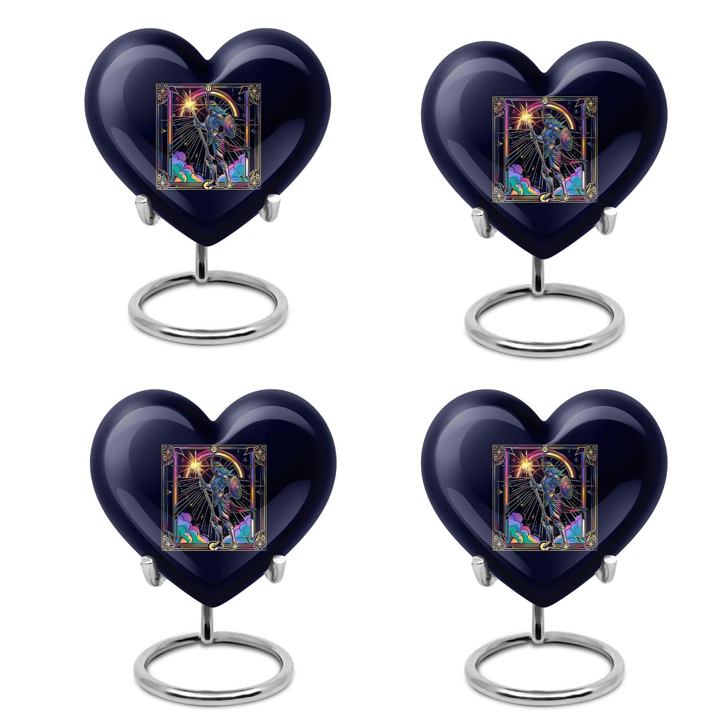 heart shaped zodiac memorial large urn for human ashes,