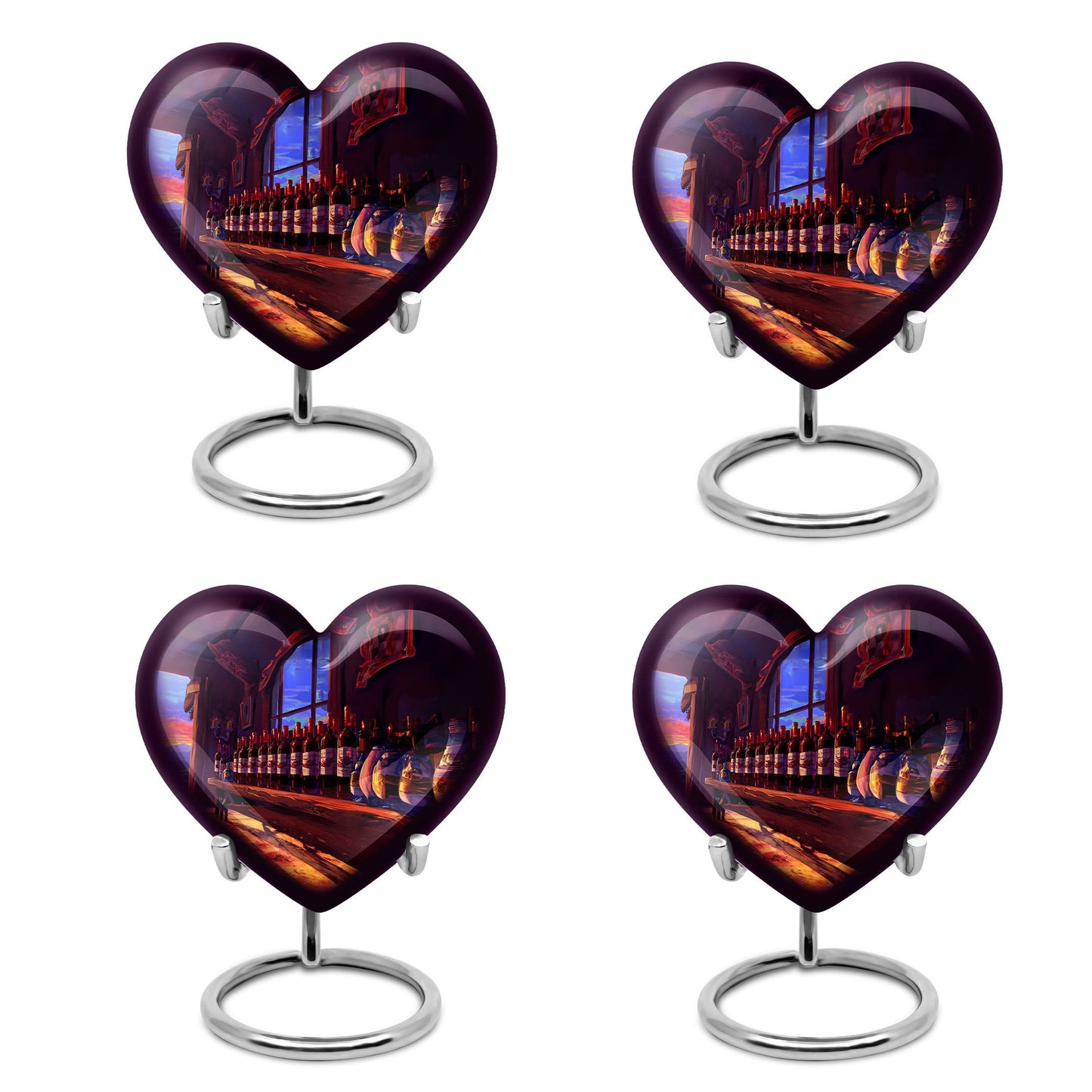 10-inch heart-shaped wine urn for adults ashes,