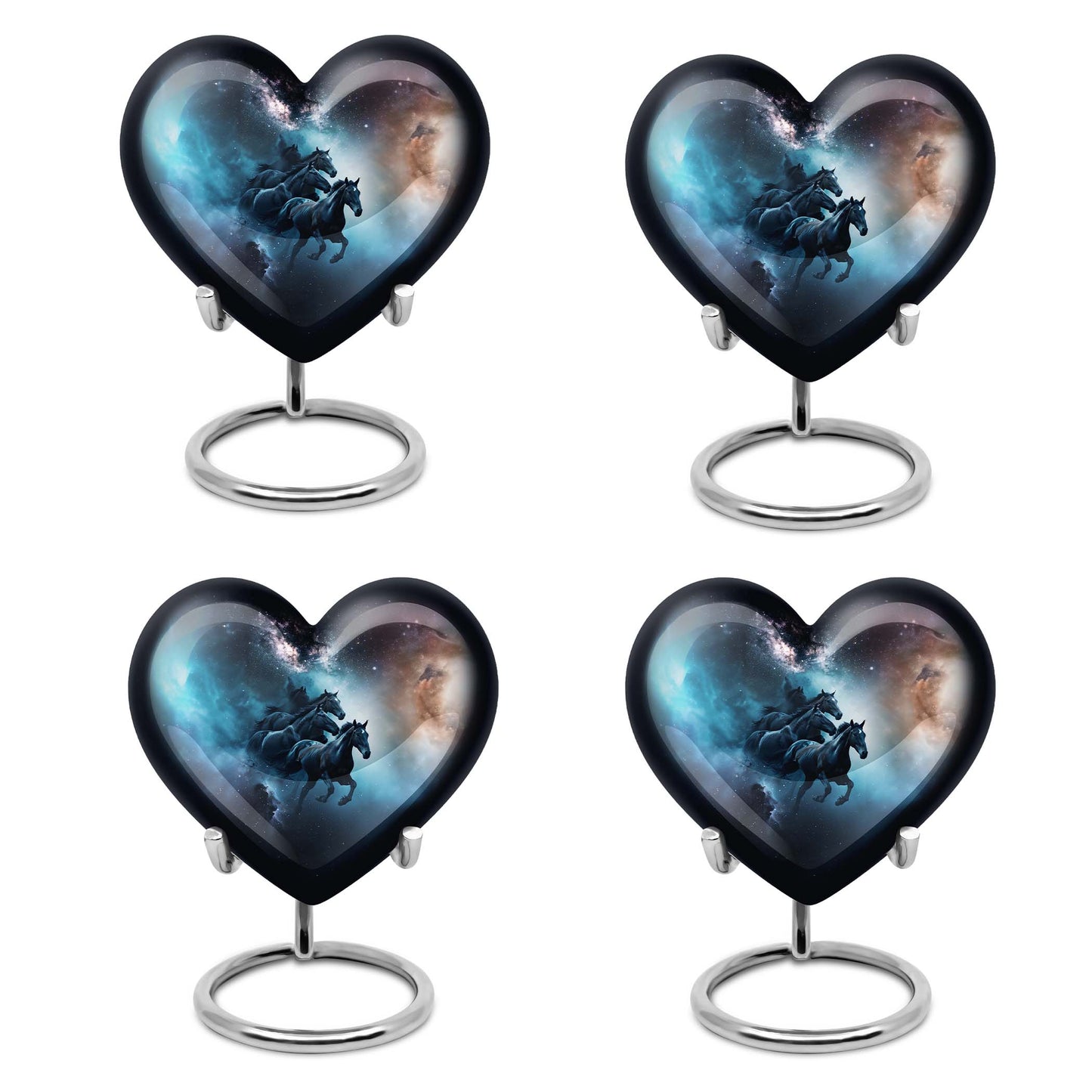 10-inch Heart Urn, horse urn used as cremation dad urn,