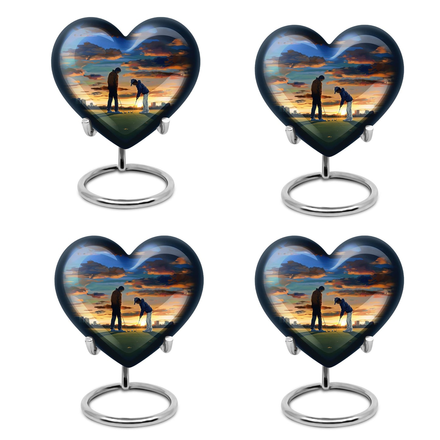 golf heart urn for adult female ashes,