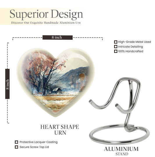 heart-shaped Mountains Urn