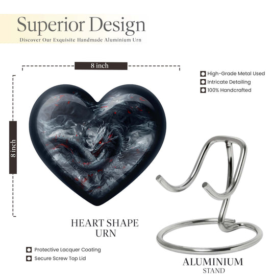 Heart Dragon Urn