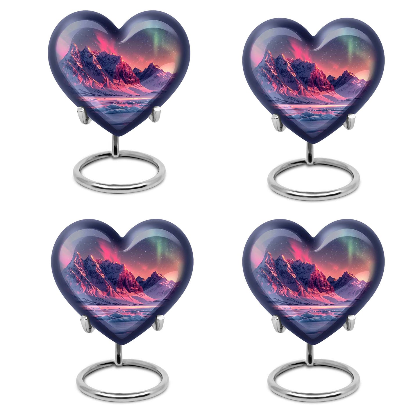 10-inch AURORA Heart-shaped burial urn for adults ashes