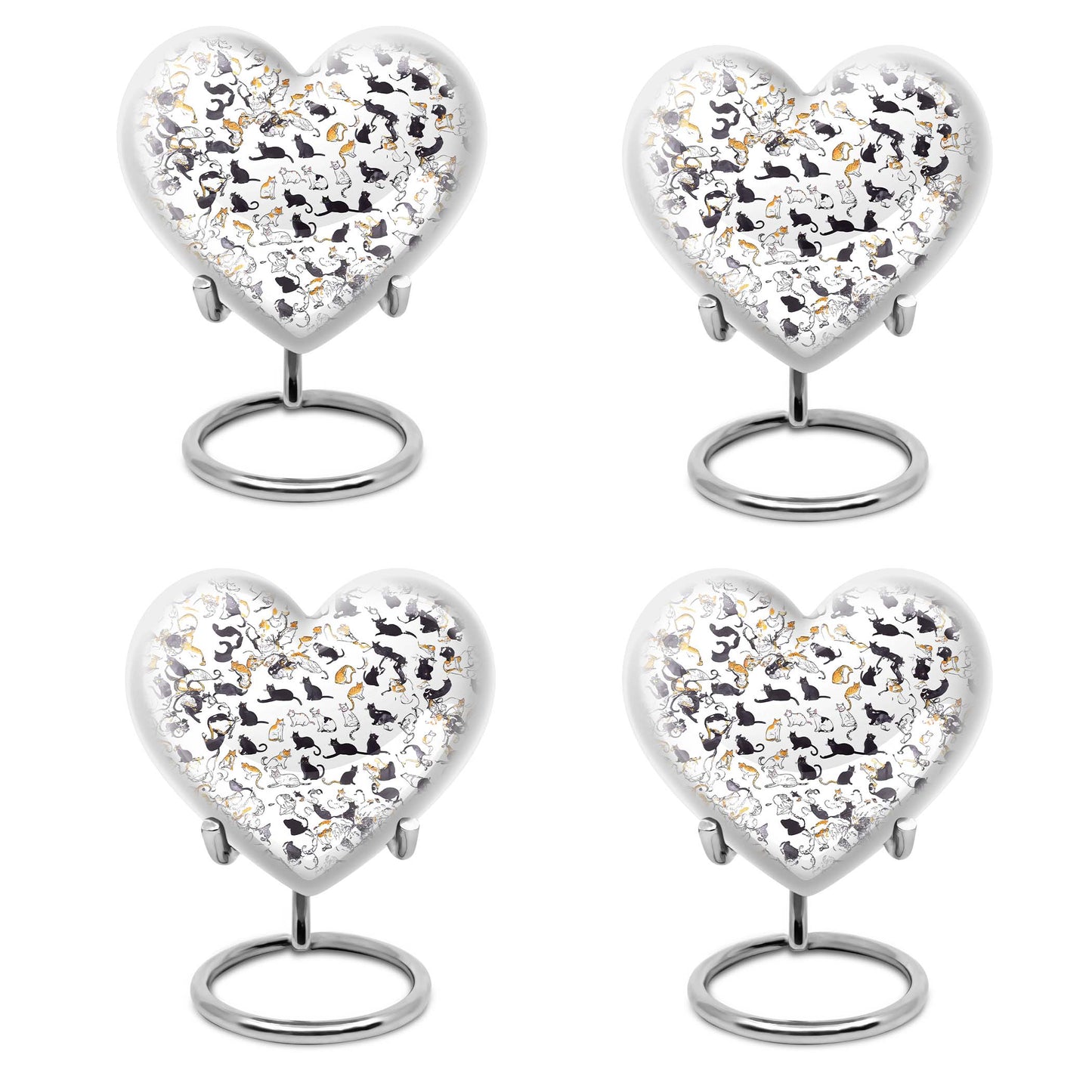 Heart shaped PAWS Urn for female, large cremation urn