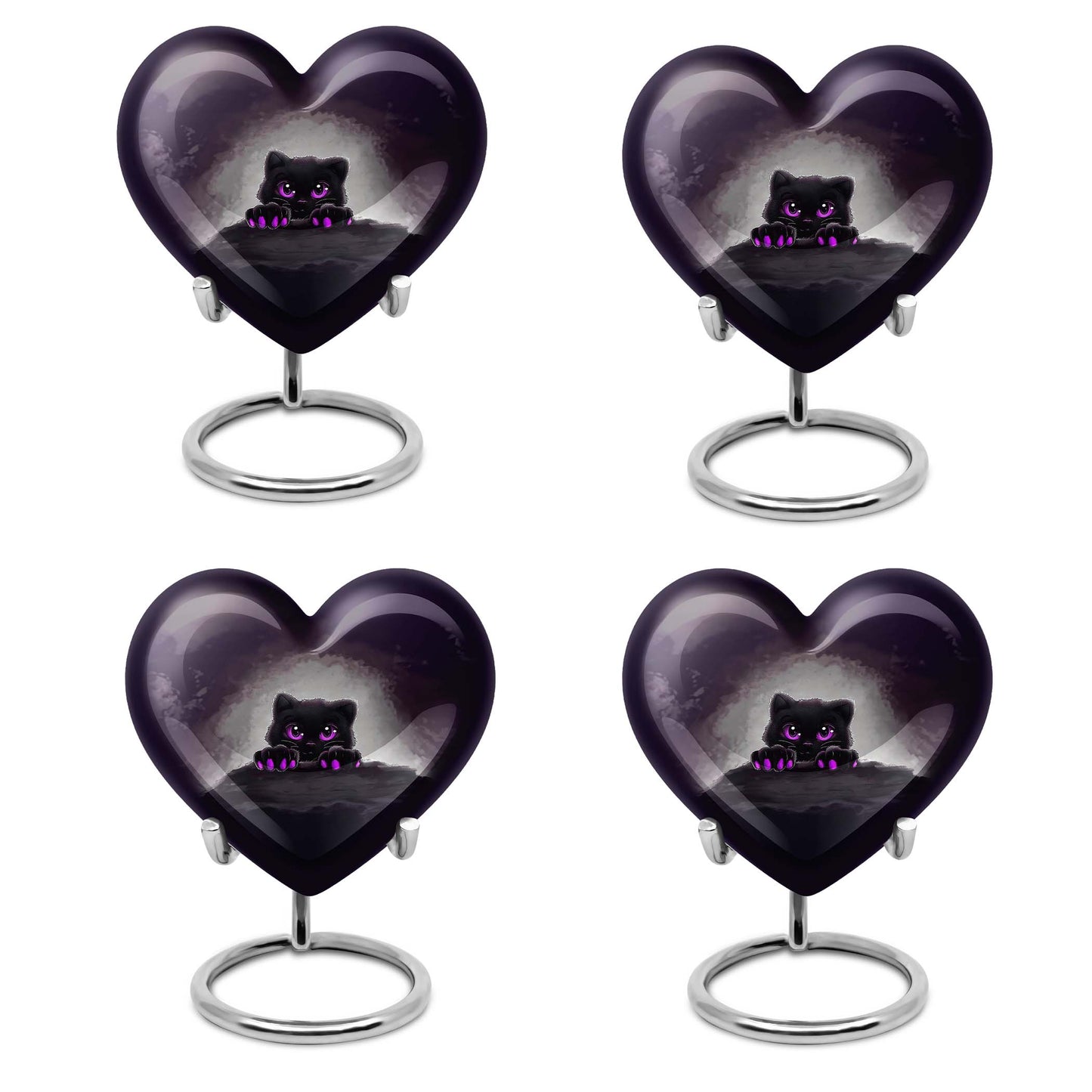 10-inch aluminum PAWS urn, heart design, Personalize