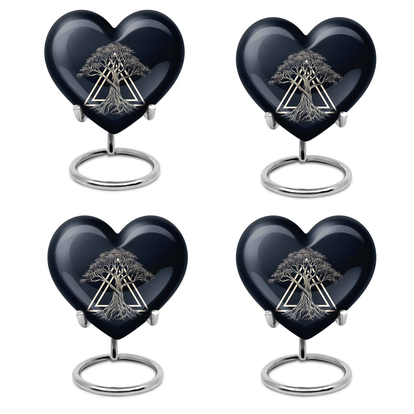 10 inch heart design catholic urn, aluminium
