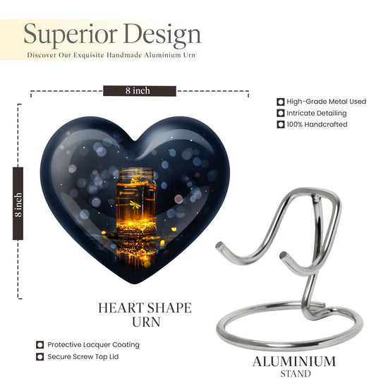 heart shaped honey pot urn