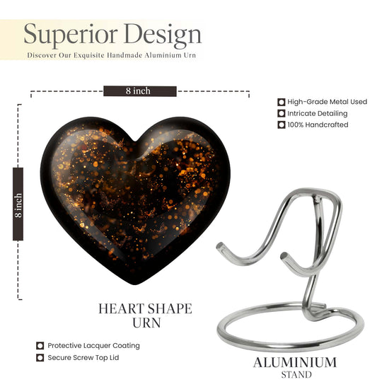 twilight forest heart urn for adult ashes