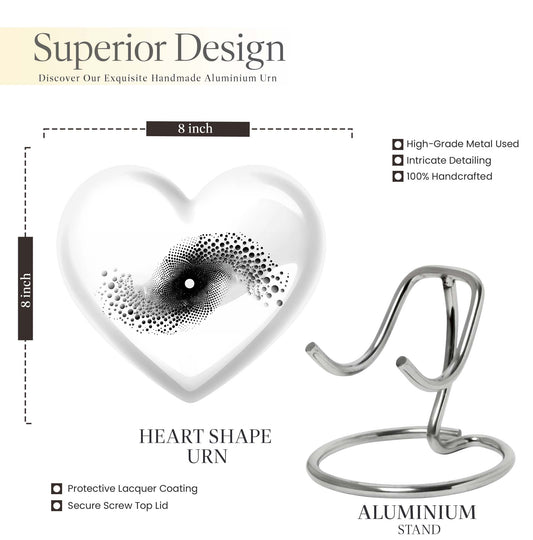 10-inch spiral heart urn for ashes