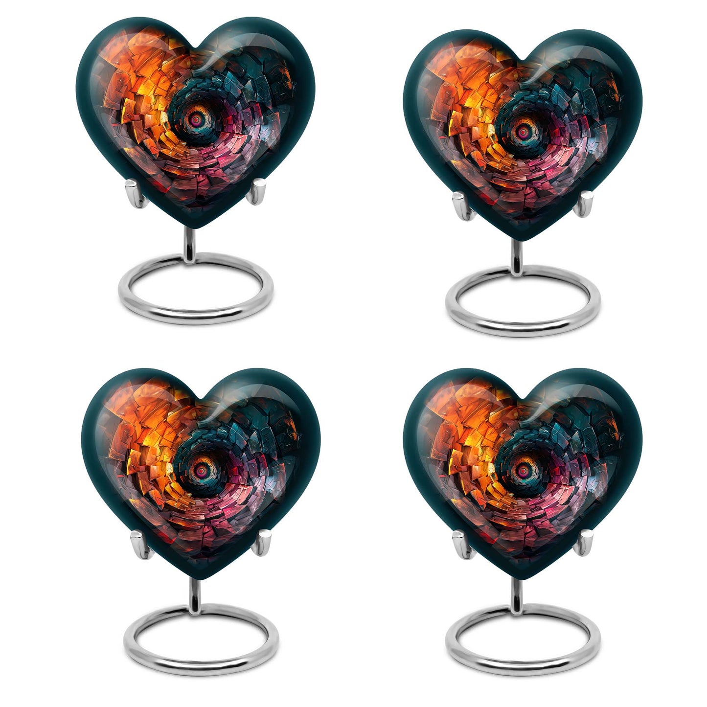spiral heart urn