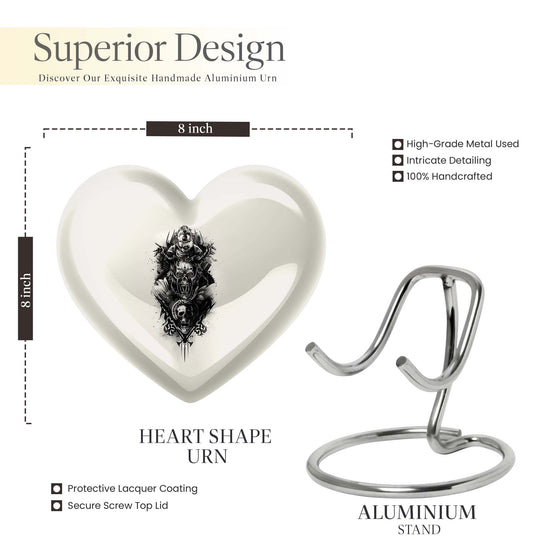 Catholic Heart Urn for cremation,