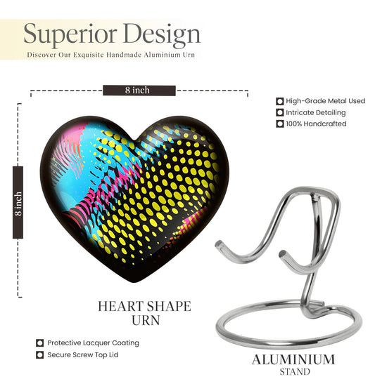 Heart Shaped Pattern Urn for human ashes