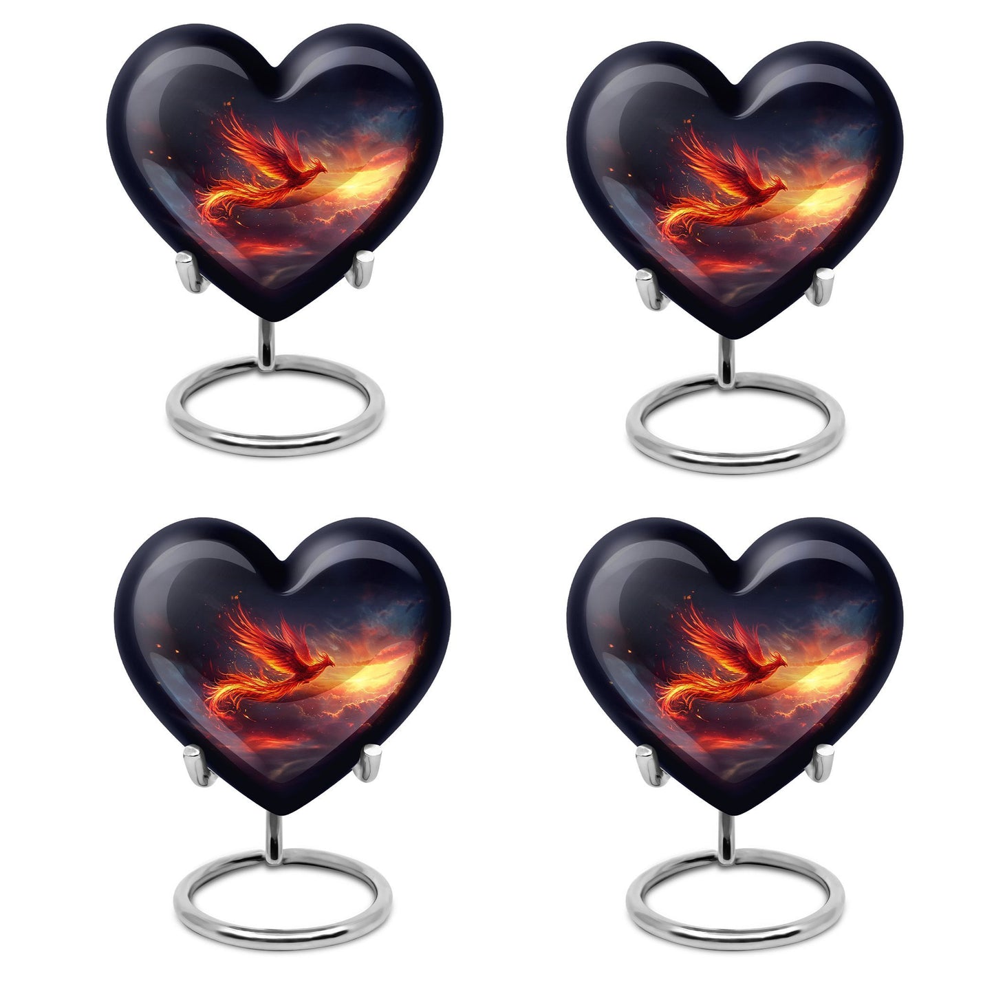 Heart Shaped Phoenix Urn