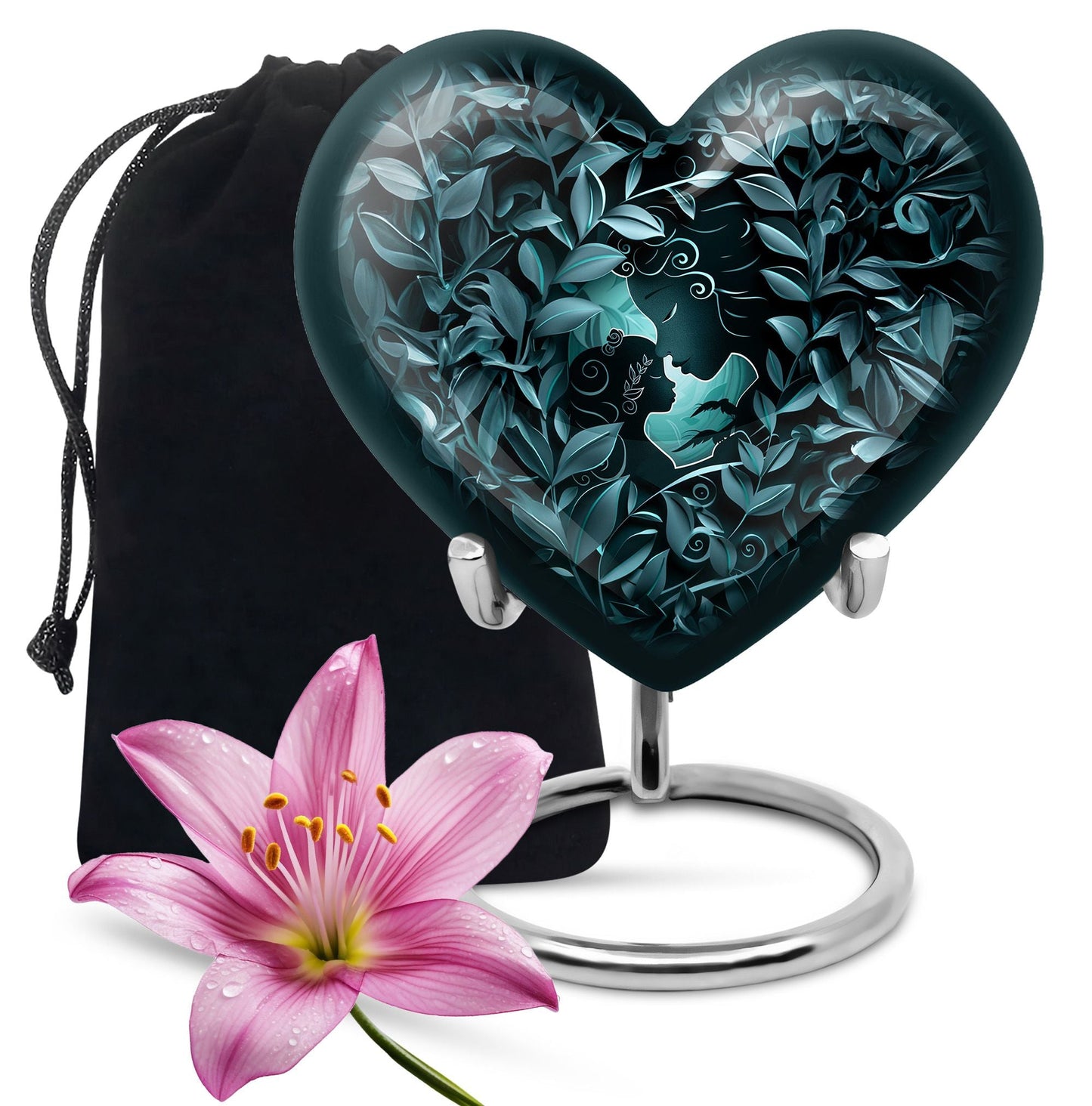 Personalized Fire Cremation Urn for Human Ashes - 10-inch, 200 cu in - Yatskia