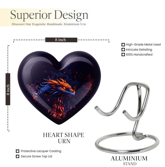heart-shaped dragon design