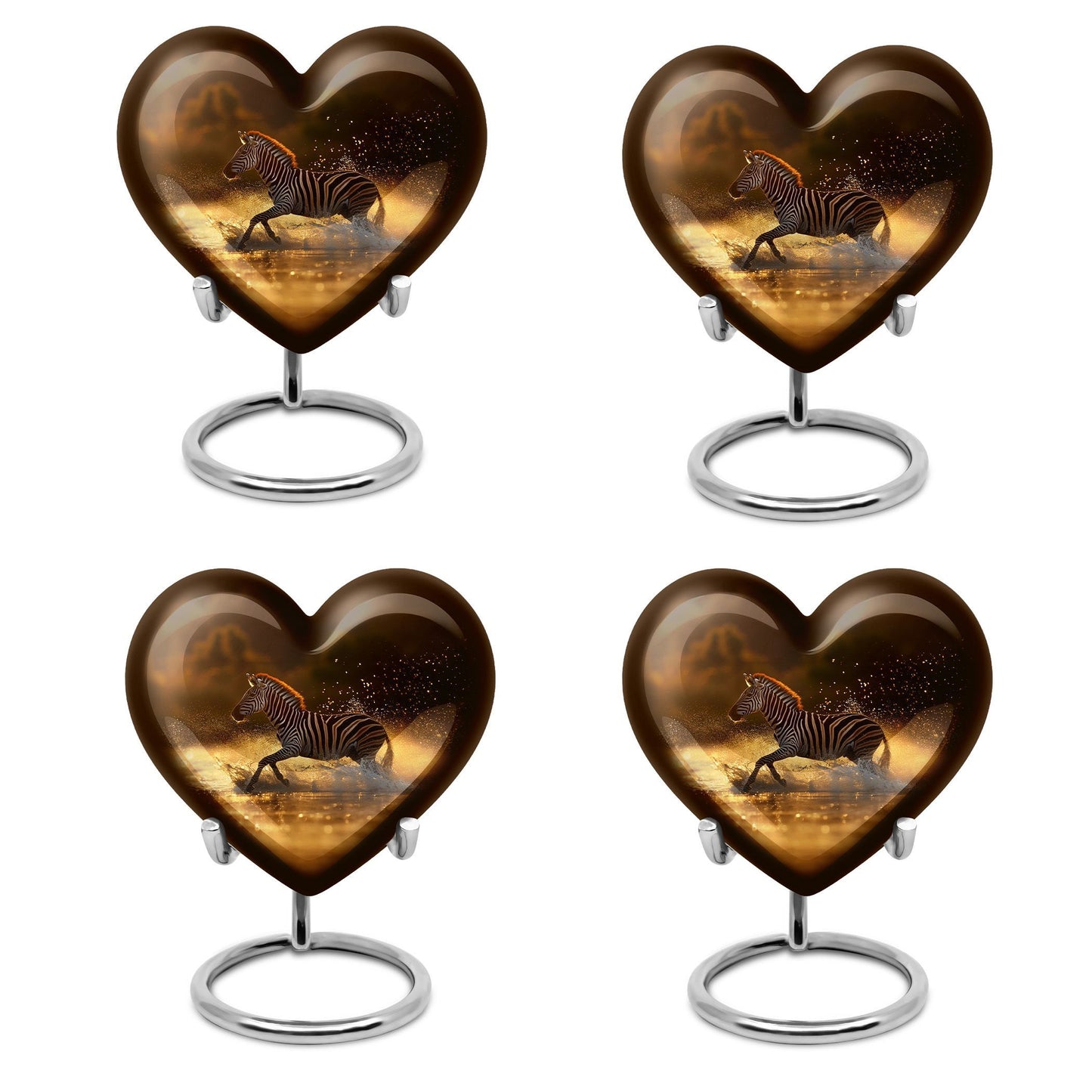 Heart-shaped Zebra Urn