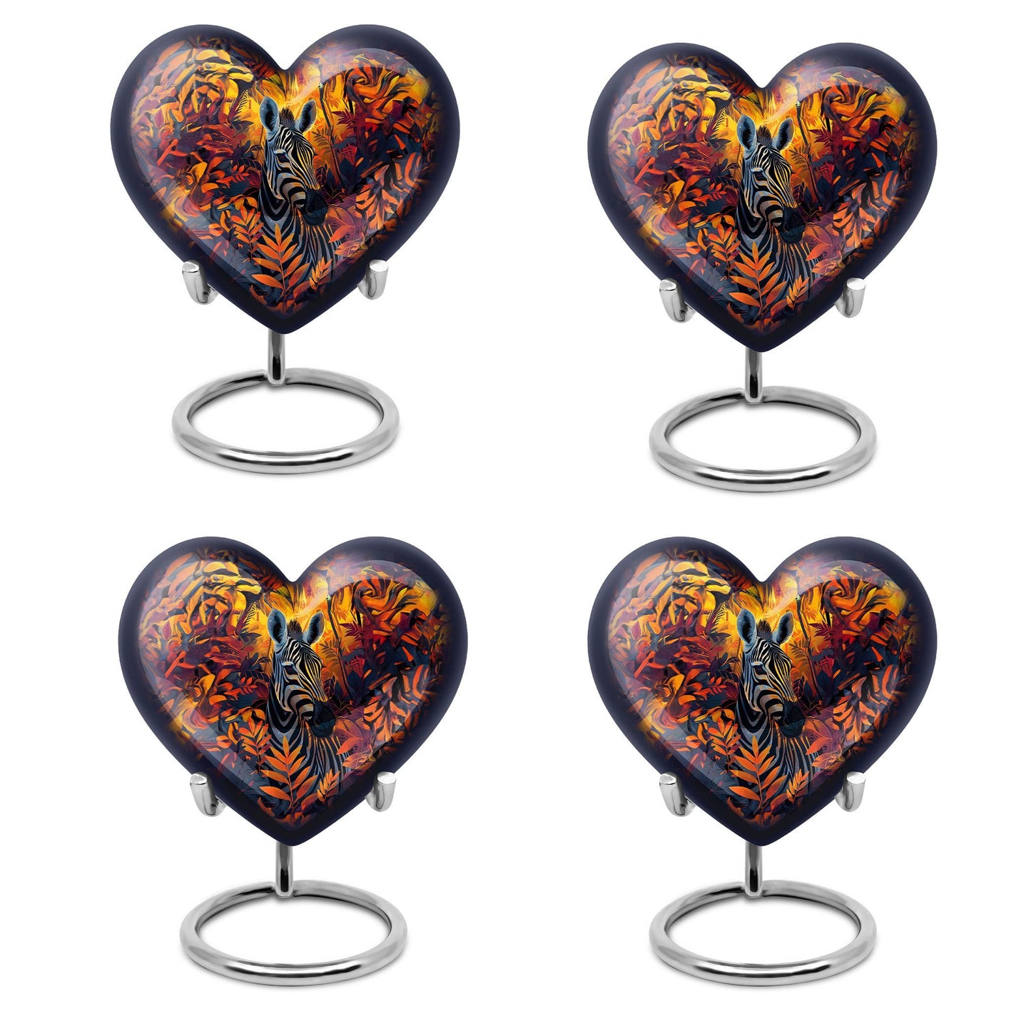 heart-shaped zebra Urn