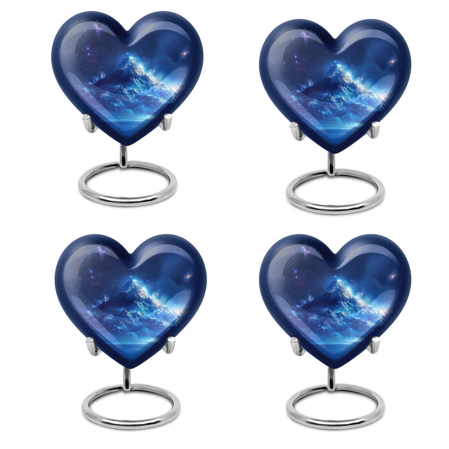 heart-shaped mountains urn