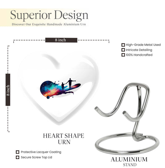heart-shaped Father Urn