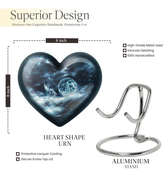Lunar Urn, heart-shaped