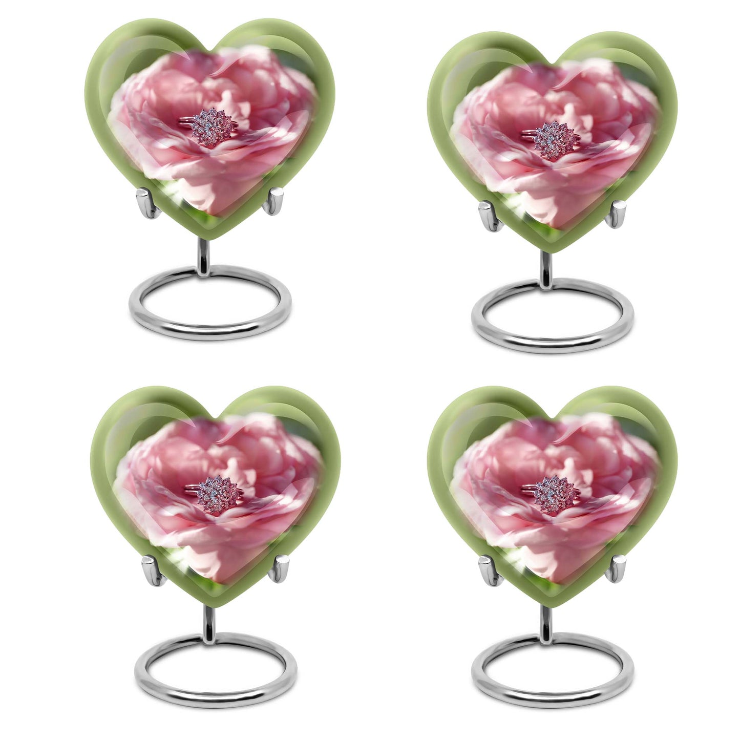 Abstract heart-shaped 10-inch Ring Urn