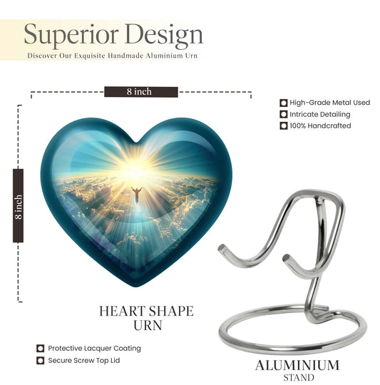 heart shaped Jesus urn for cremation ashes
