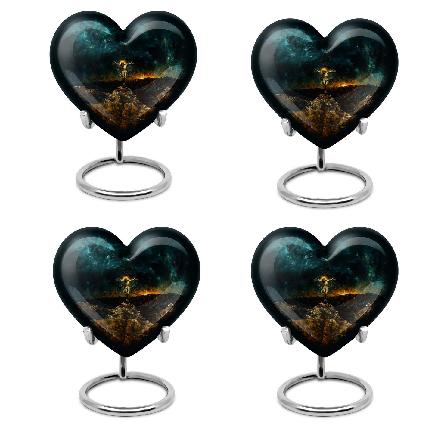 Jesus Urn, heart-shaped urn