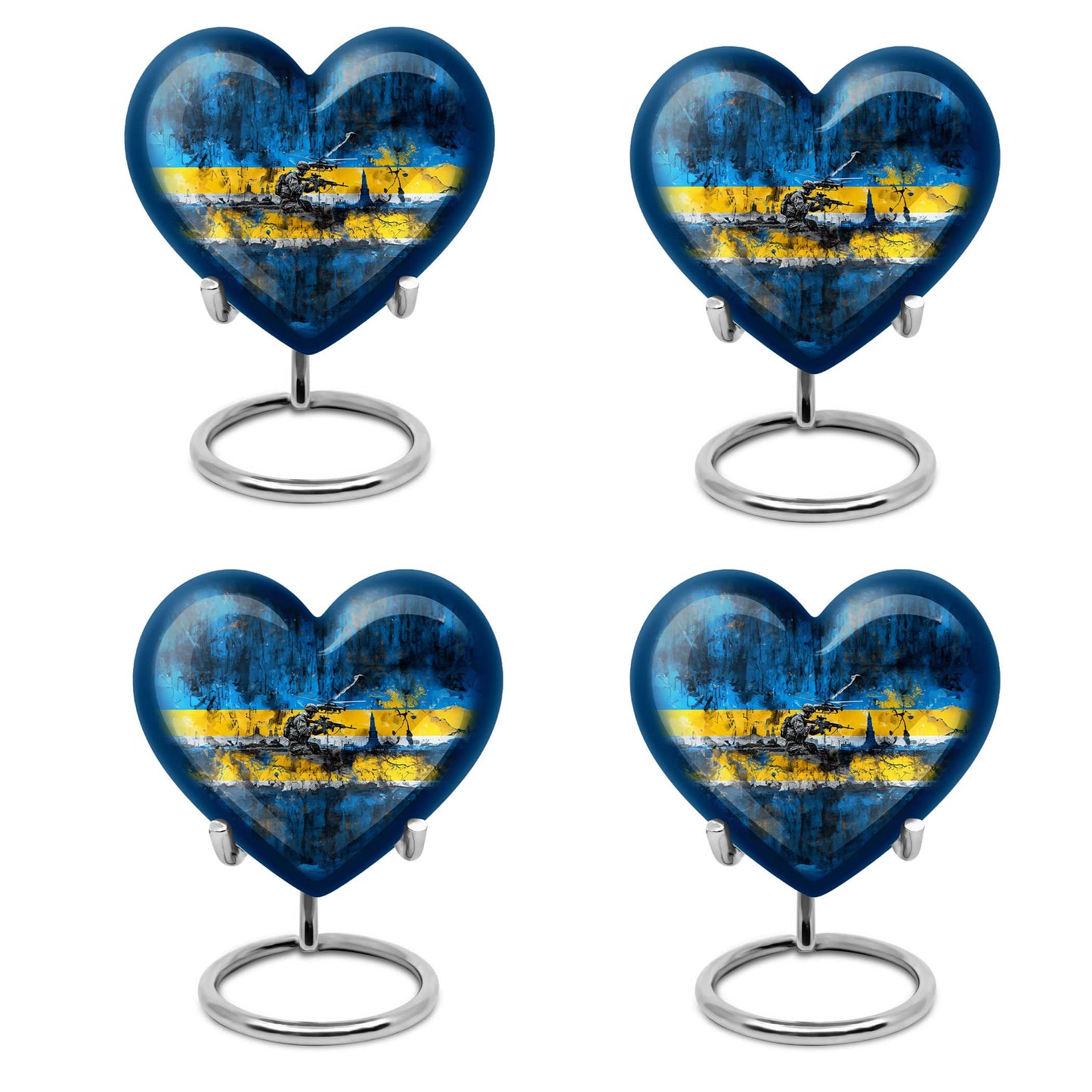 heart design military funeral urn for cremation ashes