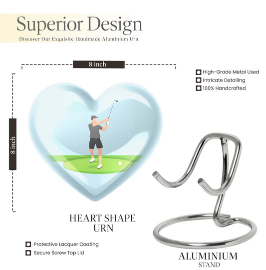 Heart design golf Urn