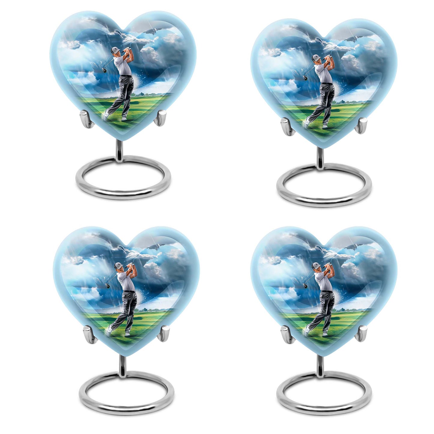 heart design golf urn for adult ashes