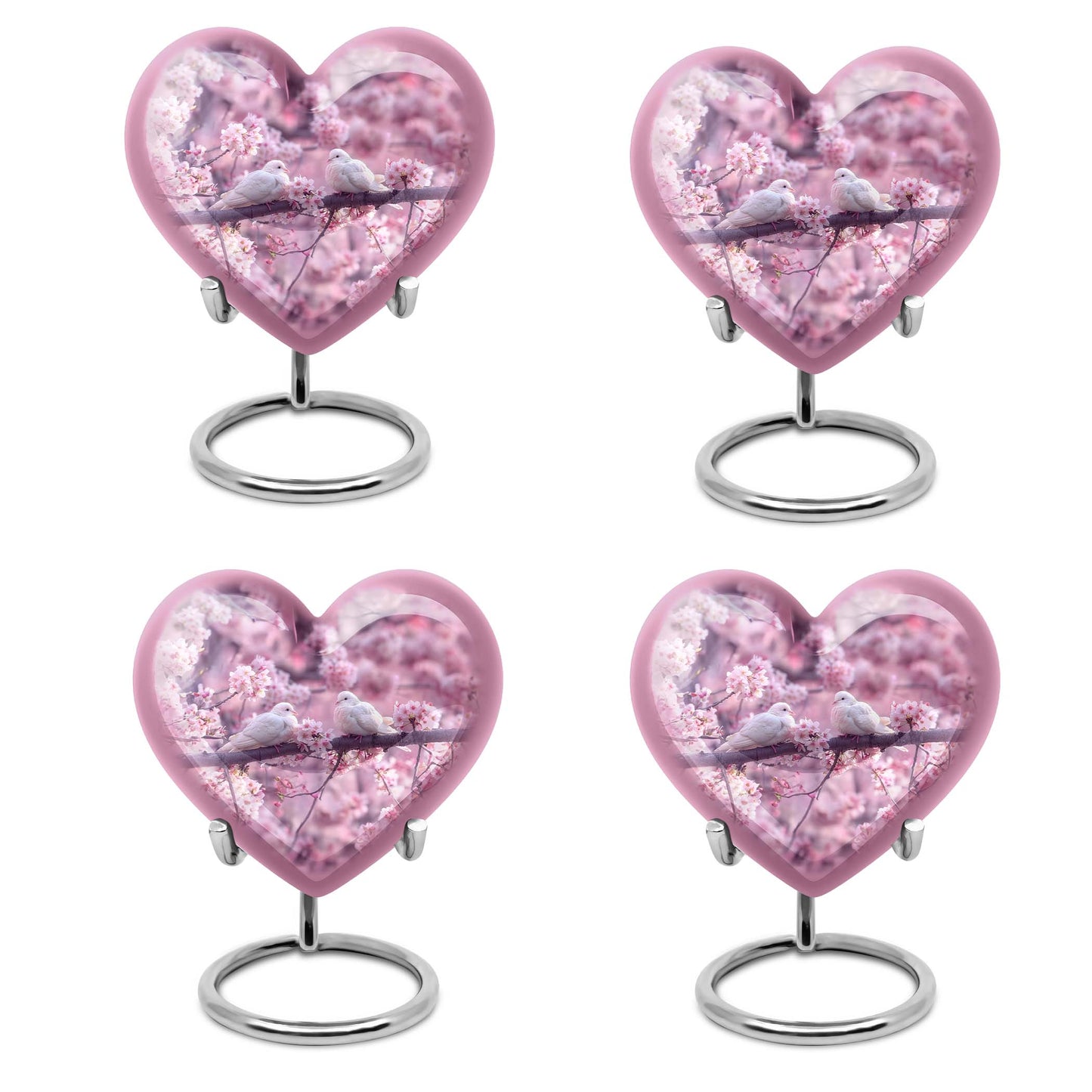 dove heart-shaped urn