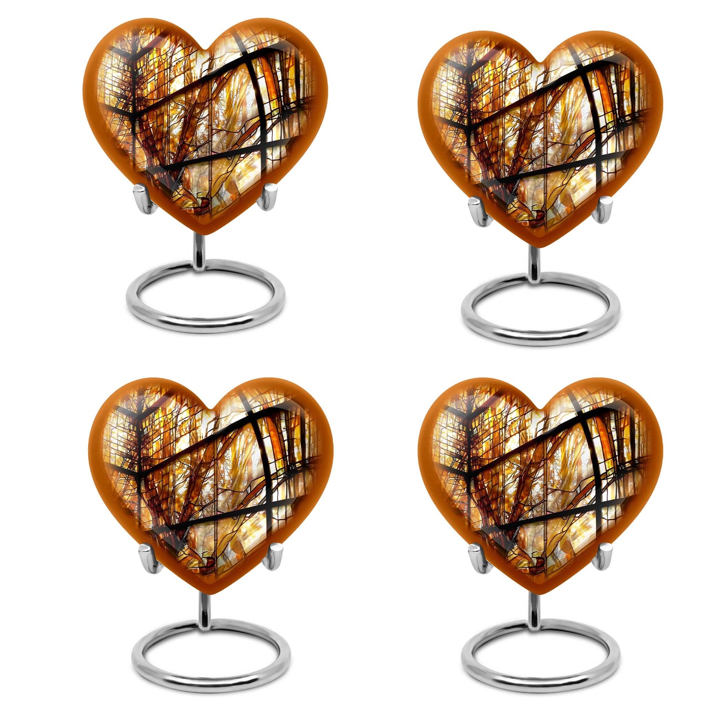 stained glass heart urn for men ashes