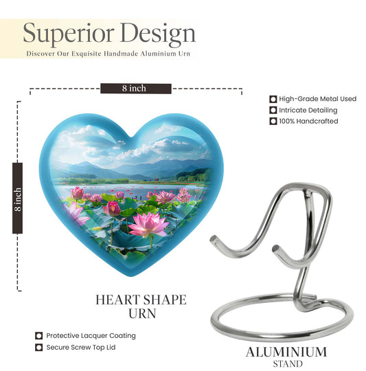 Aluminium large Lotus Urn,
